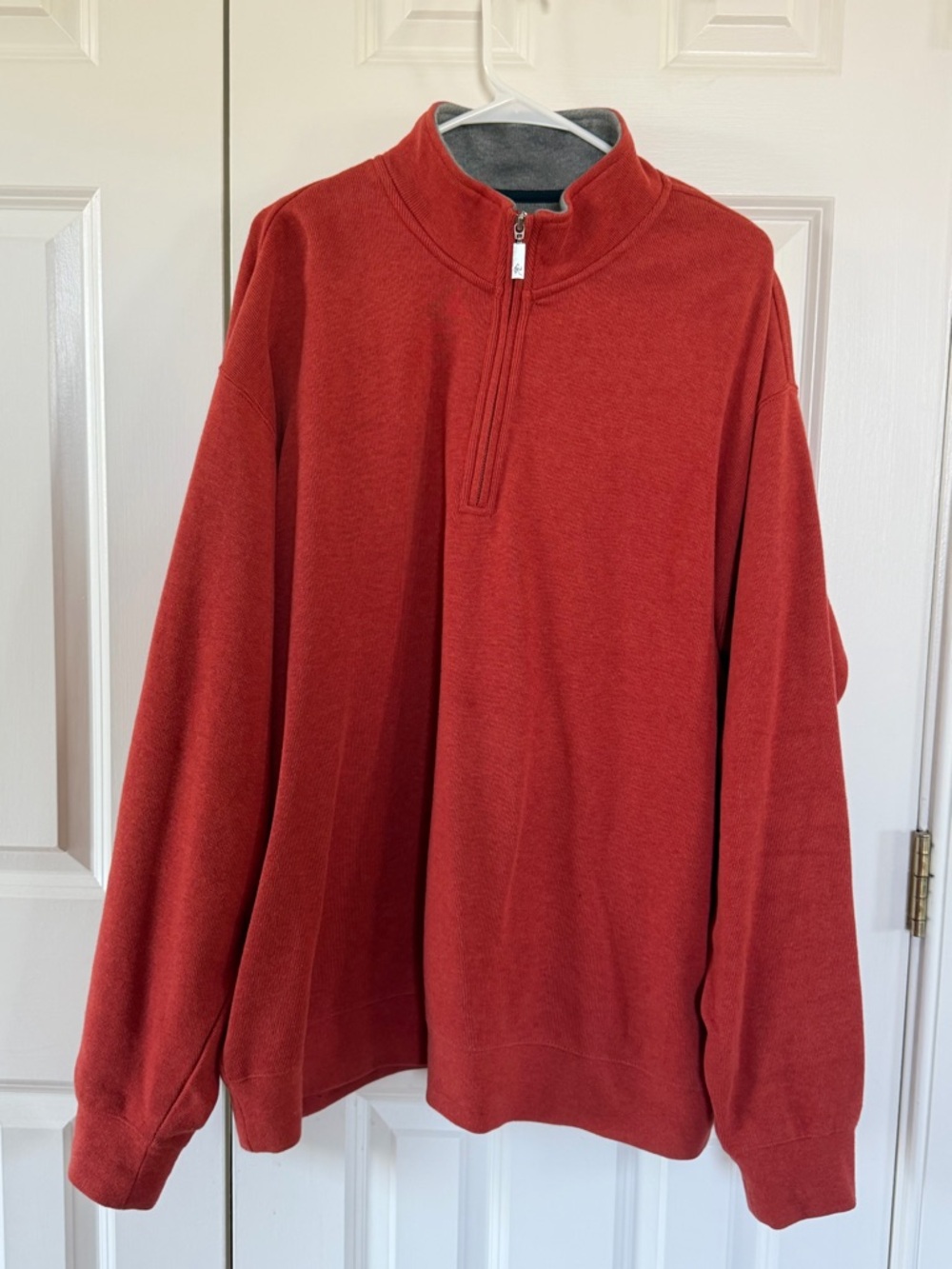 Orvis Men's Quarter-Zip Sweater in Rust